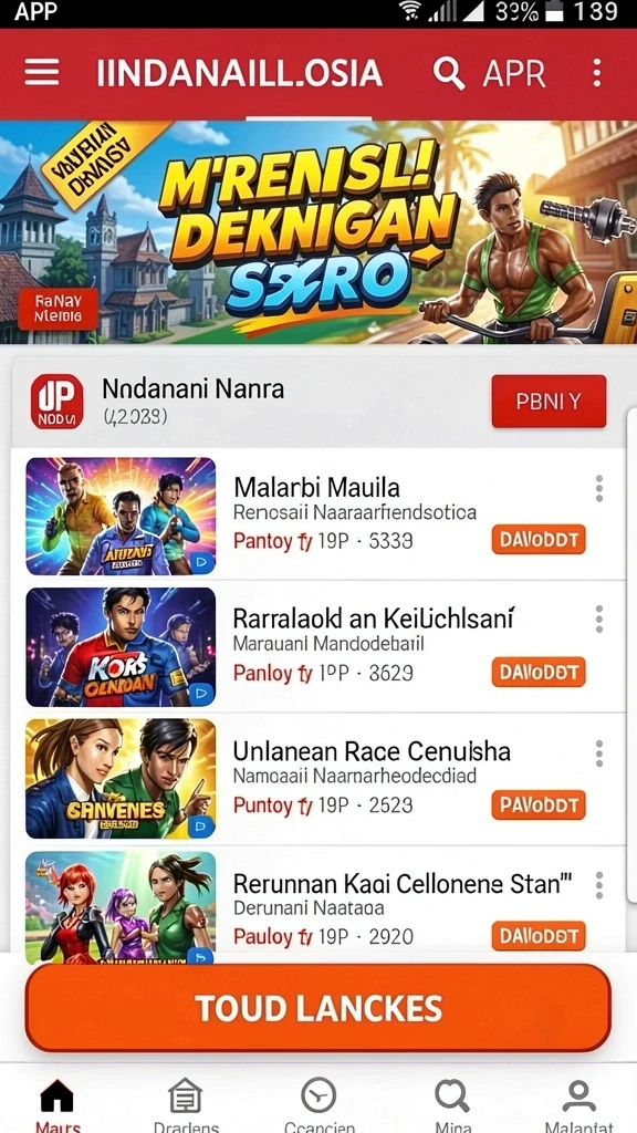 jarum77 - Tampilan antarmuka utama yang menarik dan user-friendly.